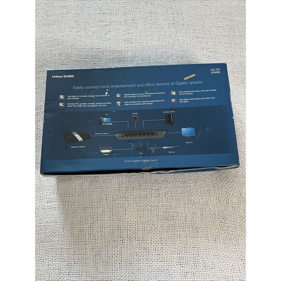Cisco Linksys SE2800 8-Ports External Ethernet Switch NEW - Picture 5 of 6